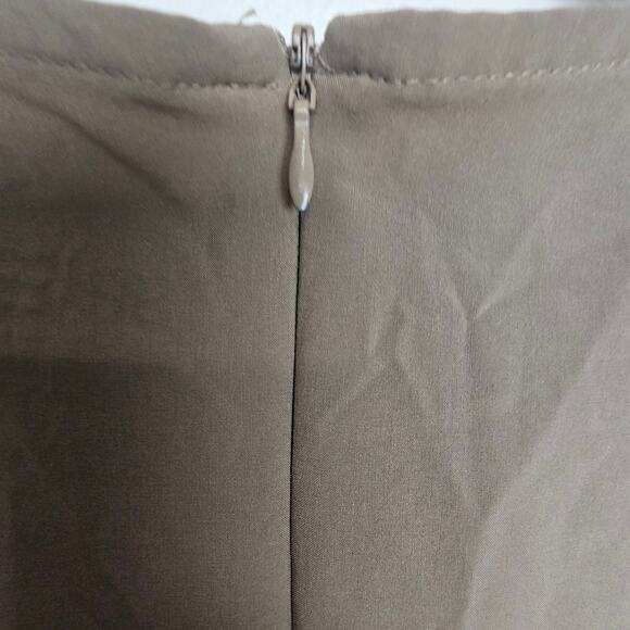 Albion Womens Going Places Tan Active Casual Work Dress Cinch Waist Sz M Pockets - Picture 9 of 10